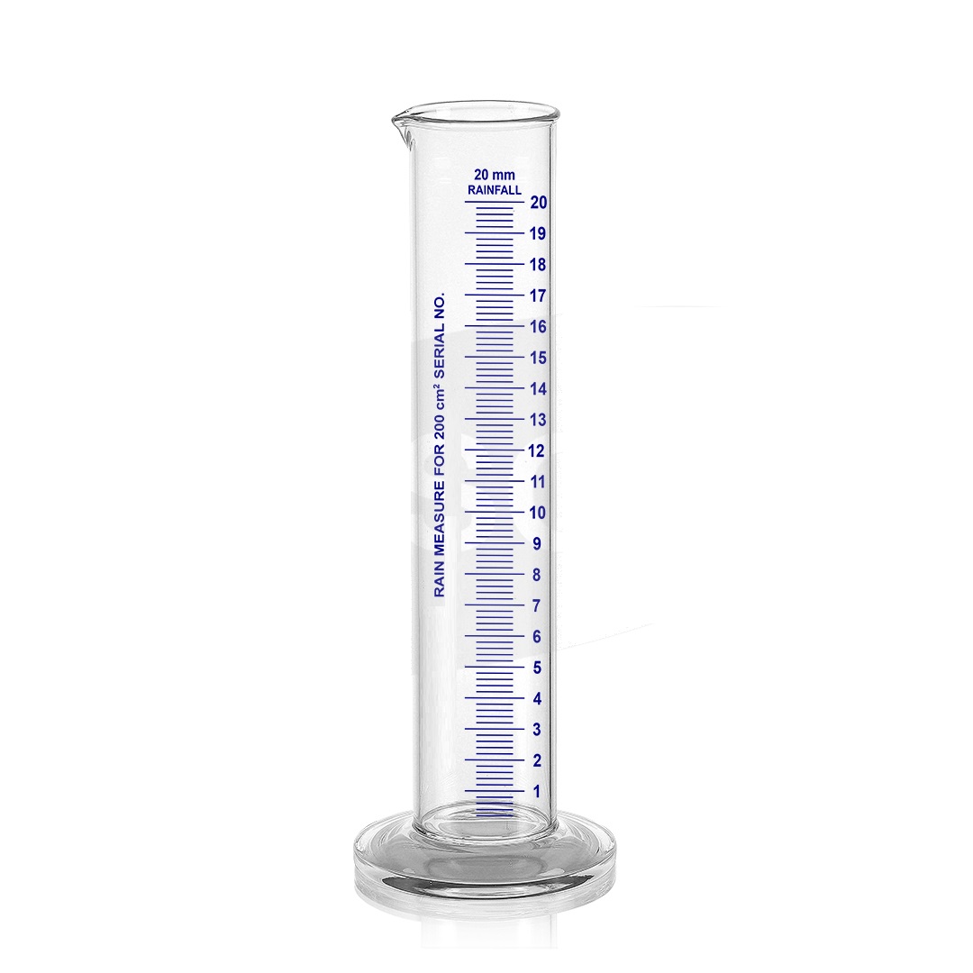 Rain Measuring Cylinders with Graduated Metric Sca